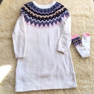 Gymboree sweater dress with matching socks